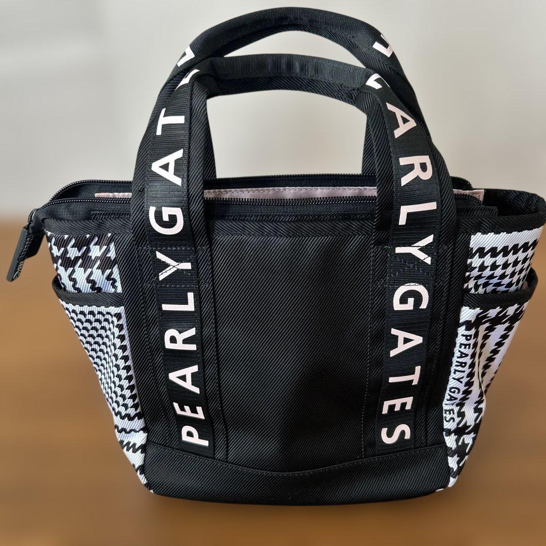 美品PEARLY GATES グレンチェックロゴ柄 カートバッグ