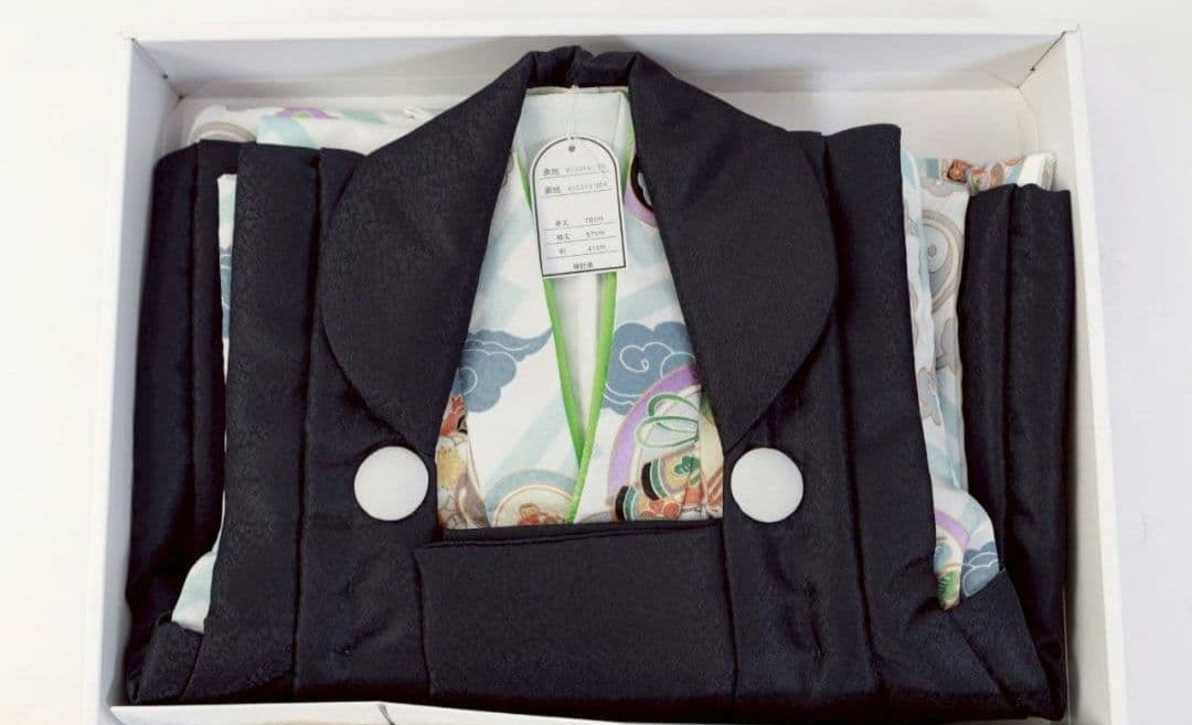 新品七五三○被布○男の子○753○着物○草履○男児被布セット○足袋6点◯ラスト