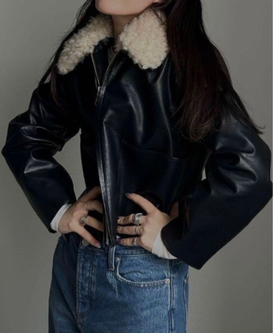 ジャケット・アウター 2WAY COMPACT SYNTHETIC LEATHER JACKET