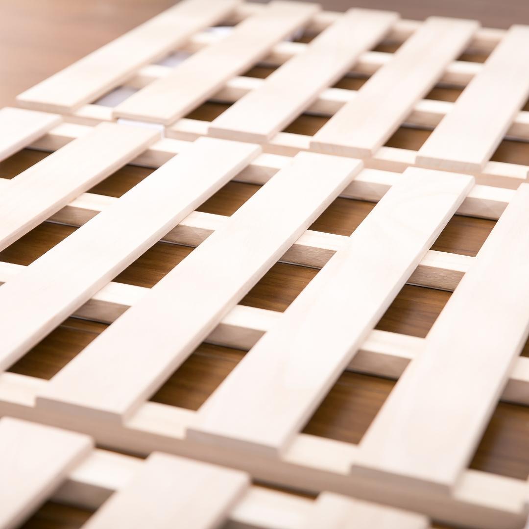 すのこベッド 折りたたみ 天然桐 四つ折り ベッドフレーム ダブル 4折桐木床