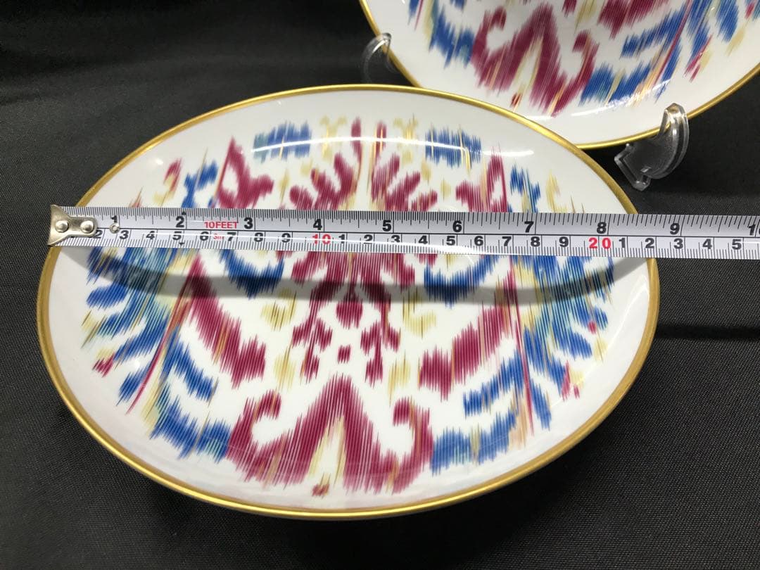 【美品】HERMES エルメス　ヴォヤージュ　アン　イカット　プレート　2P