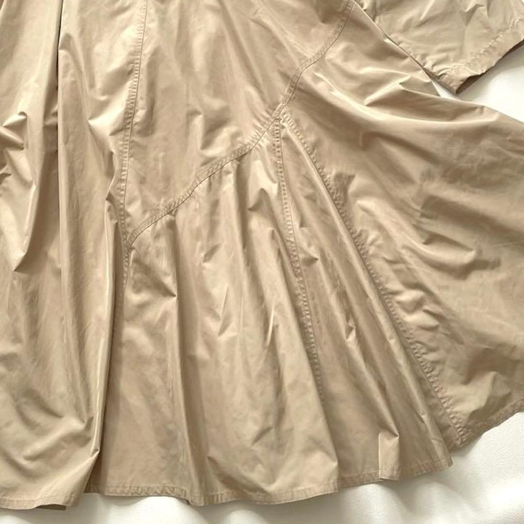 【美品】トクコプルミエヴォル　Aラインロングコート アシンメトリー ベージュ