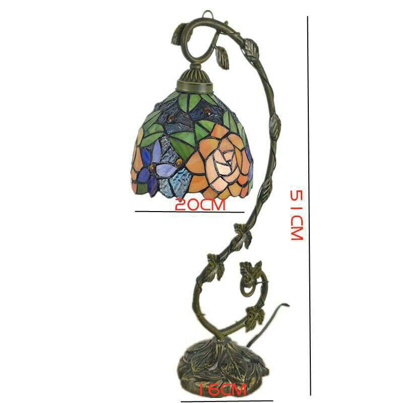 ティファニースタイルテーブルランプ電気スタンドガラスランプ\r シャンデリア菊3