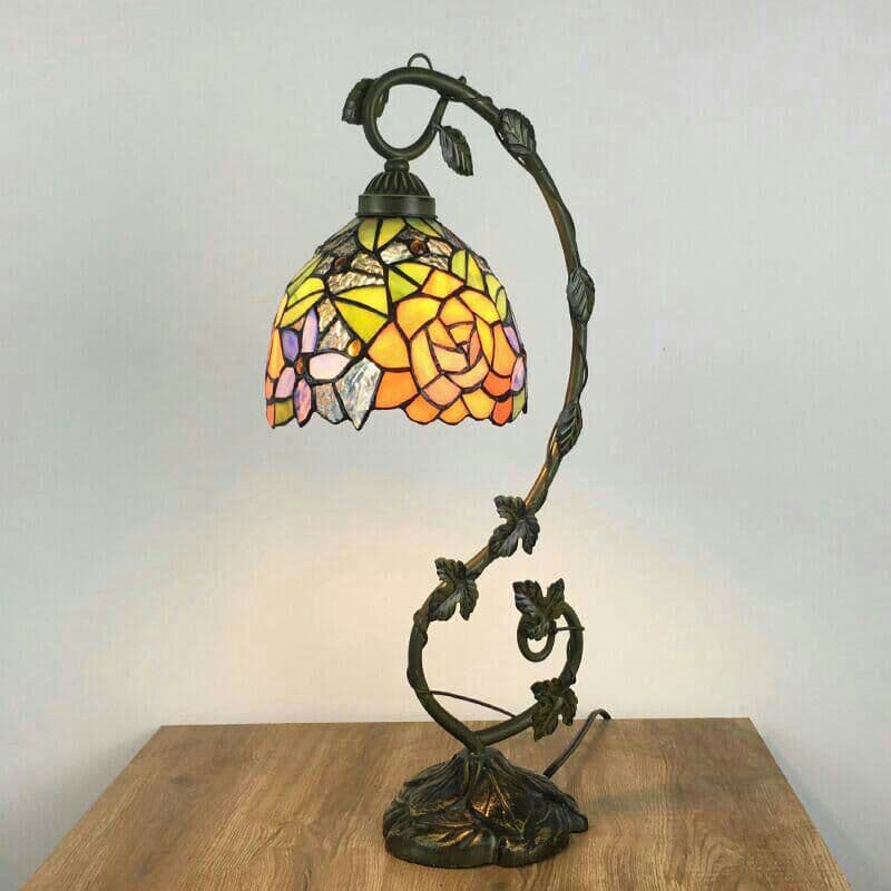 ティファニースタイルテーブルランプ電気スタンドガラスランプ\r シャンデリア菊3