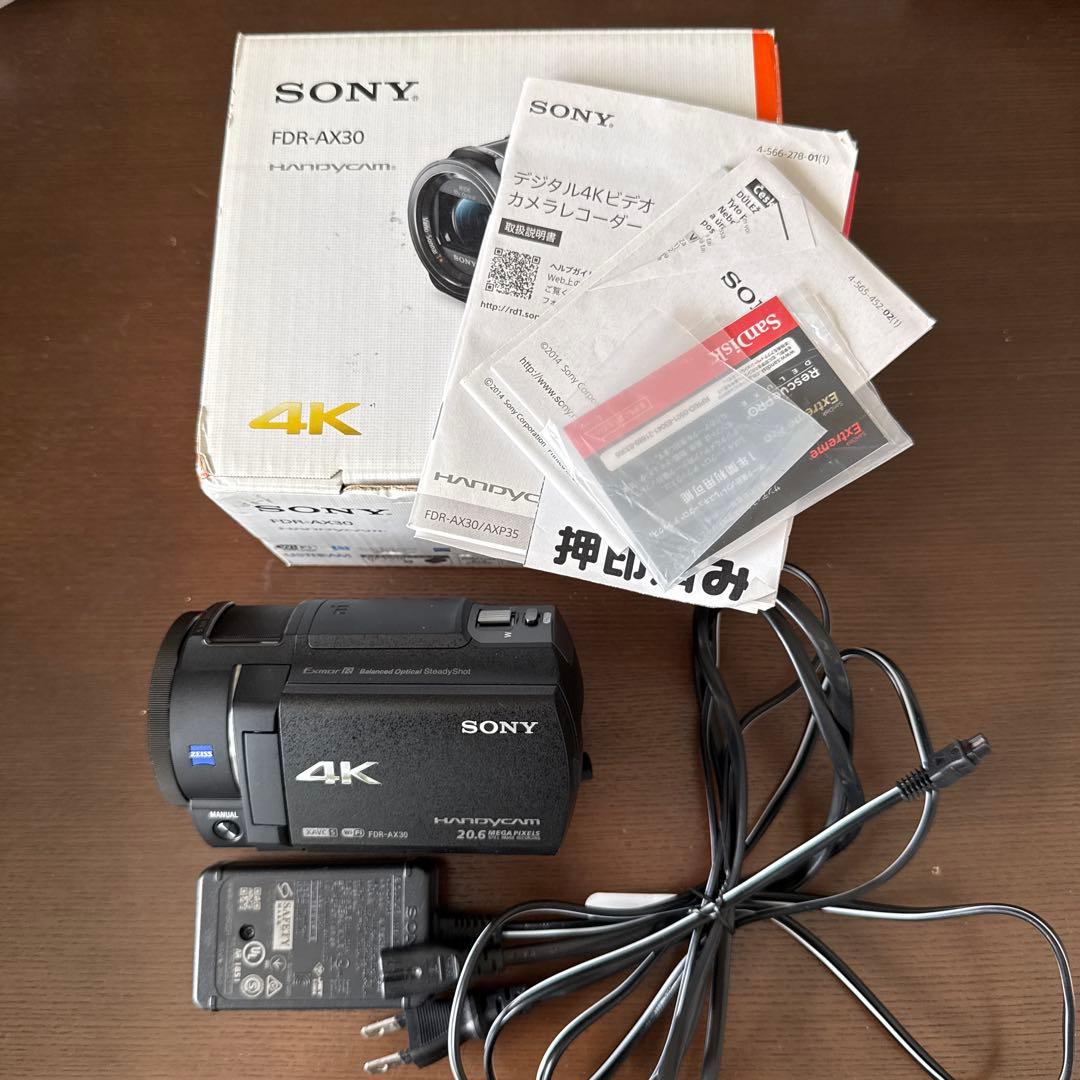 SONY FDR-AX30 4Kビデオカメラ 本体のみ ※ジャンク扱い