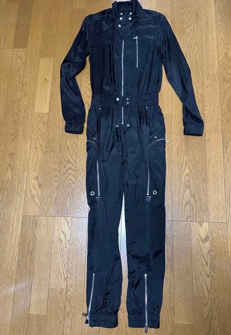 sk　　rick owens ブラック ジャンプスーツ　23ss