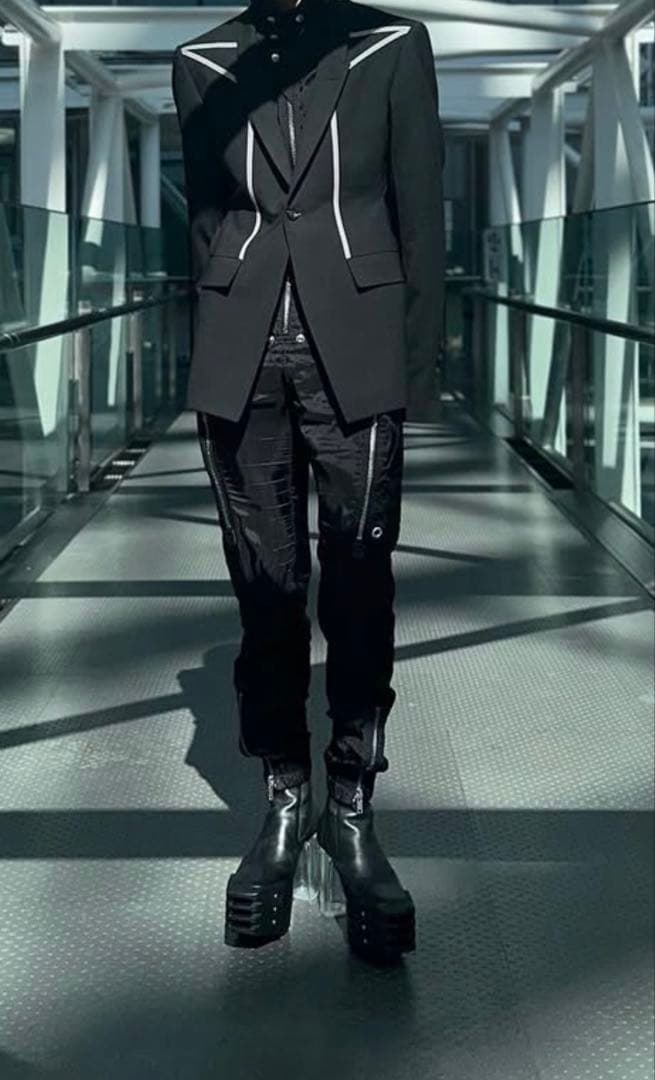 sk　　rick owens ブラック ジャンプスーツ　23ss