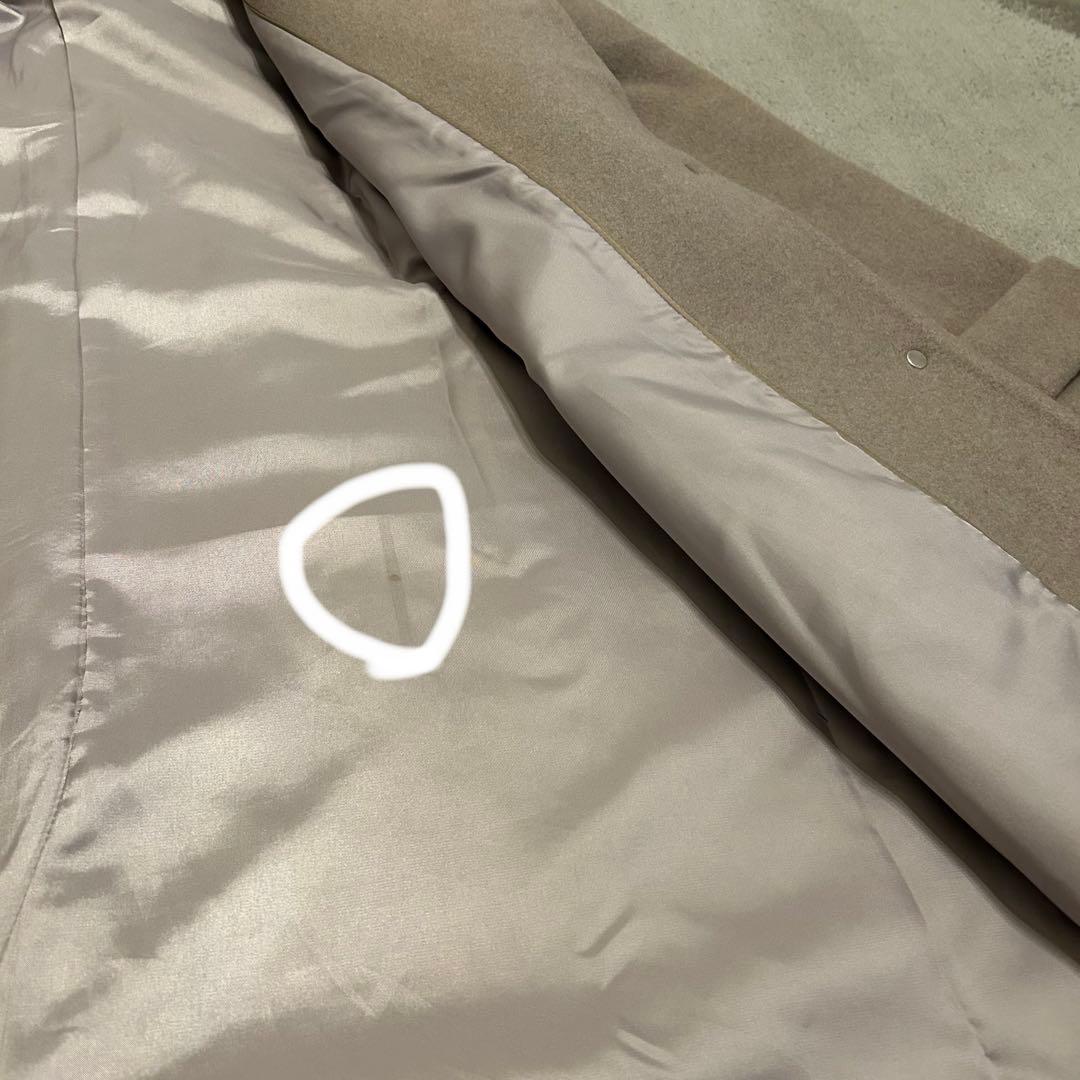 【美品】グリーンレーベルリラクシング定価35,200円23AWノーカラーコート