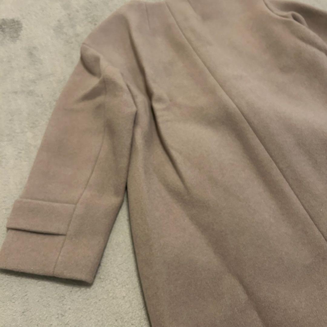 【美品】グリーンレーベルリラクシング定価35,200円23AWノーカラーコート