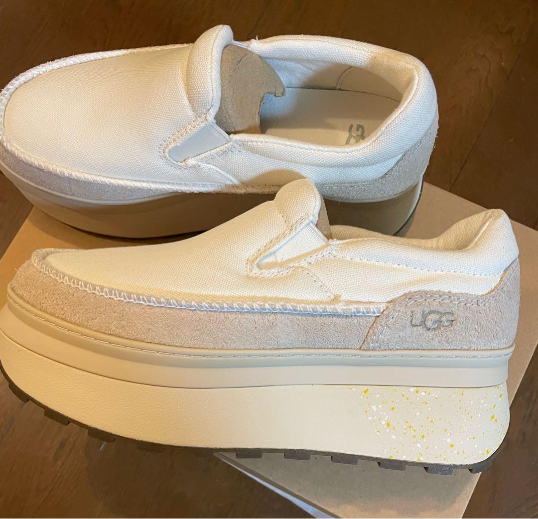 UGG プラットフォームスニーカー ホワイト/ベージュ