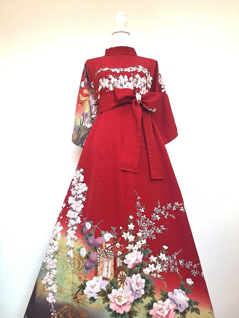 着物リメイクワンピース3711