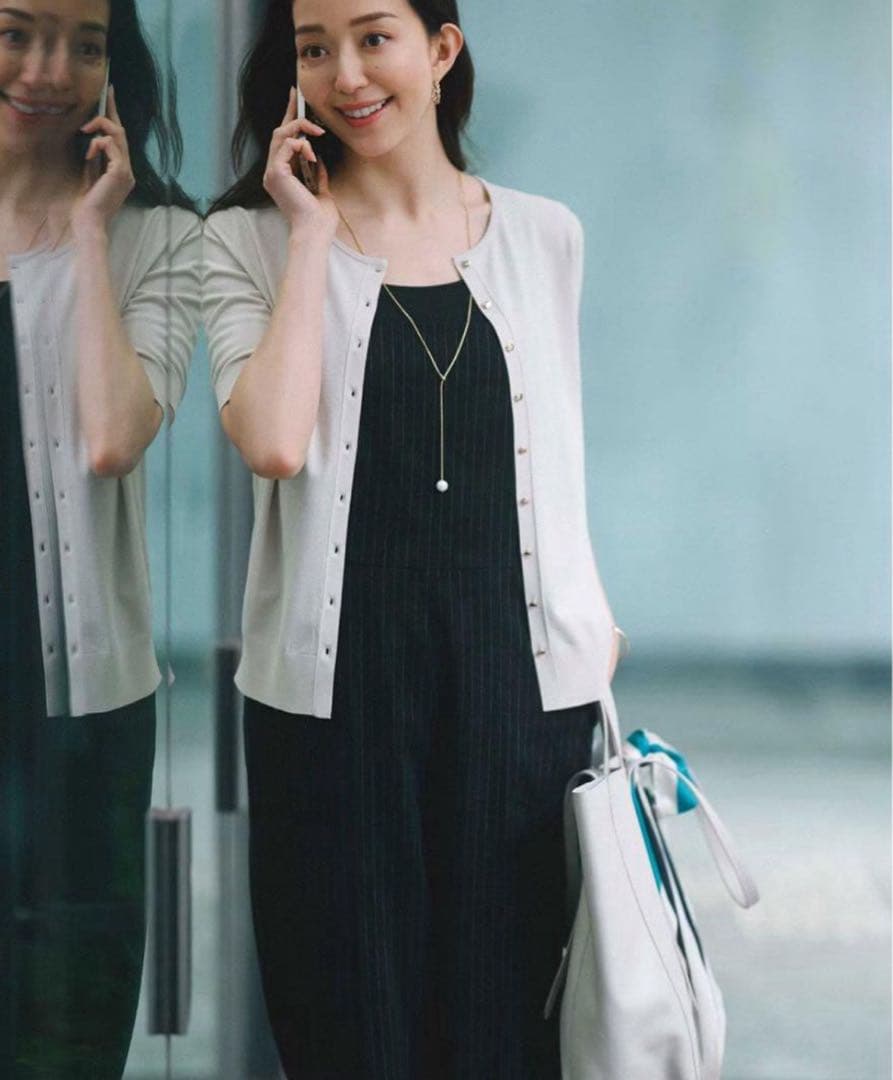 23区【CLASSY.6月号掲載/洗える】リネンレーヨンストレッチ サロペット