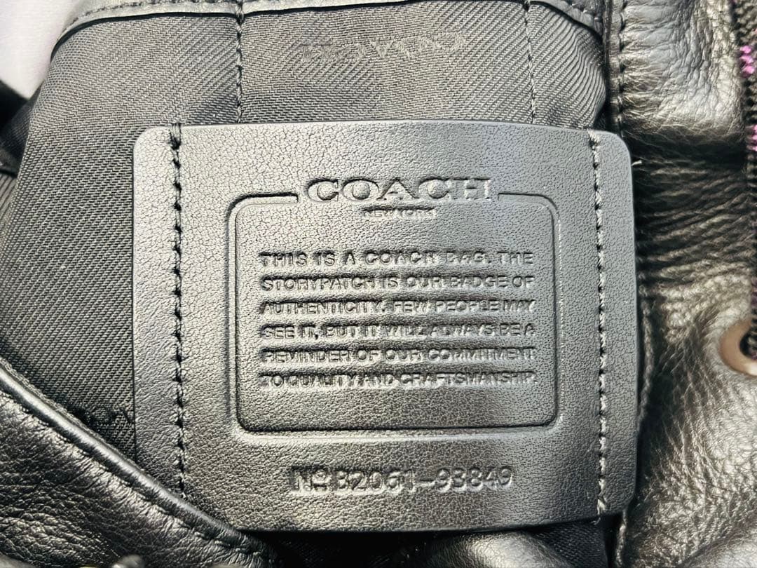 ◆COACH コーチ リュック バックパック レザー ブラック 保管品◆