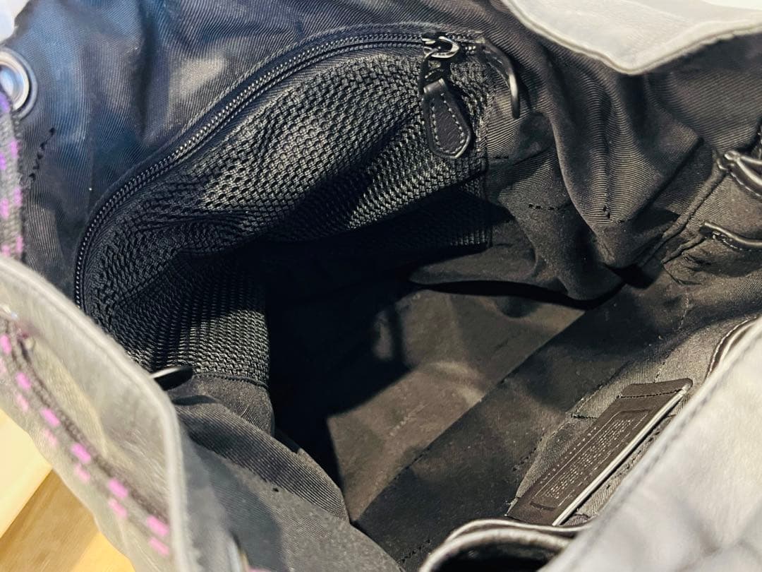 ◆COACH コーチ リュック バックパック レザー ブラック 保管品◆