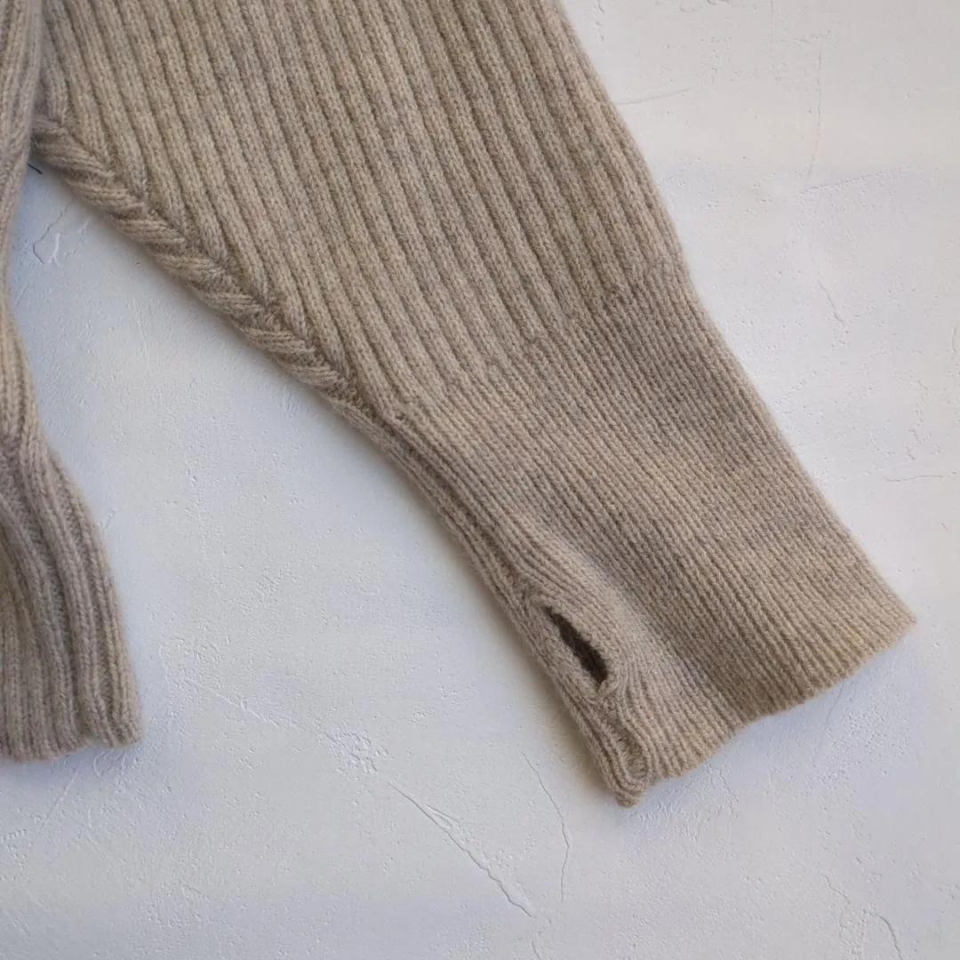 美品 アニュアンス ラクーンミックス オフショルニット プルオーバー 肩出し