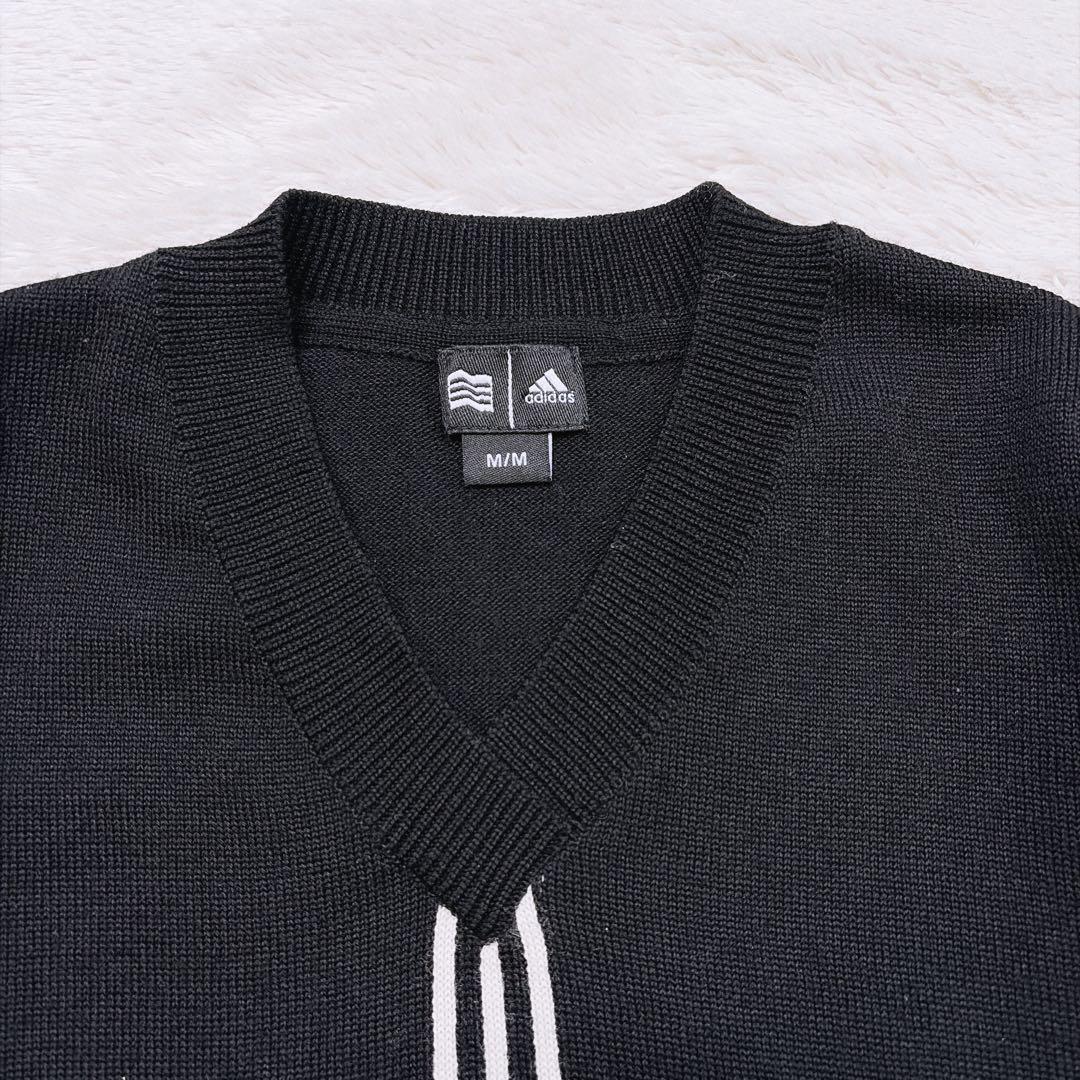 【希少】アディダス ゴルフ テーラーメイド期 ウールニット M 日本製 ブラック