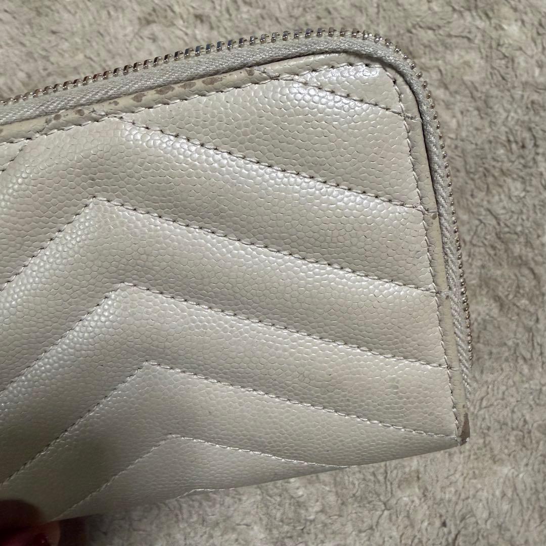 サンローラン　財布　SAINT LAURENT ベージュ　二つ折り財布