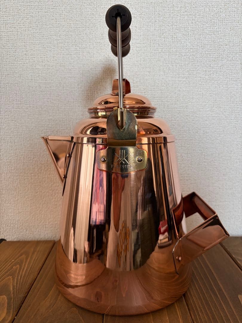 【新ロゴ／美品】ファイヤーサイド　グランマーコッパーケトル小　箱付き