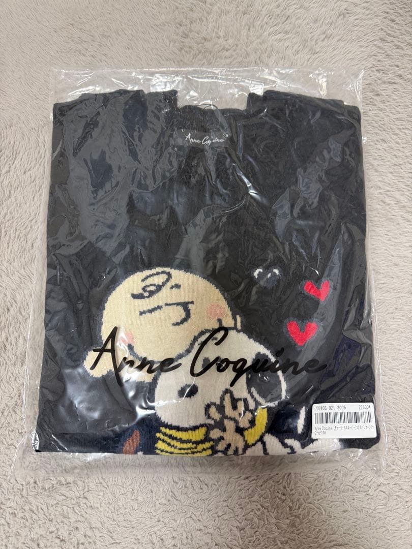 アンコキーヌ　スヌーピーニット ブラックMサイズ【新品未使用】