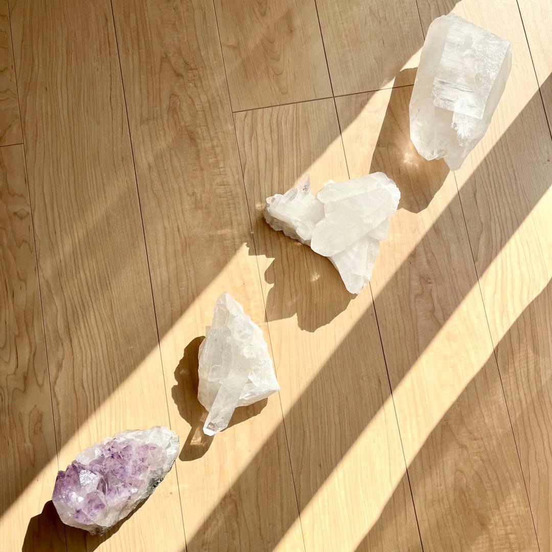 アーカンソー水晶　クラスター　天然石　原石　パワーストーン　大型約1.9キロ希少