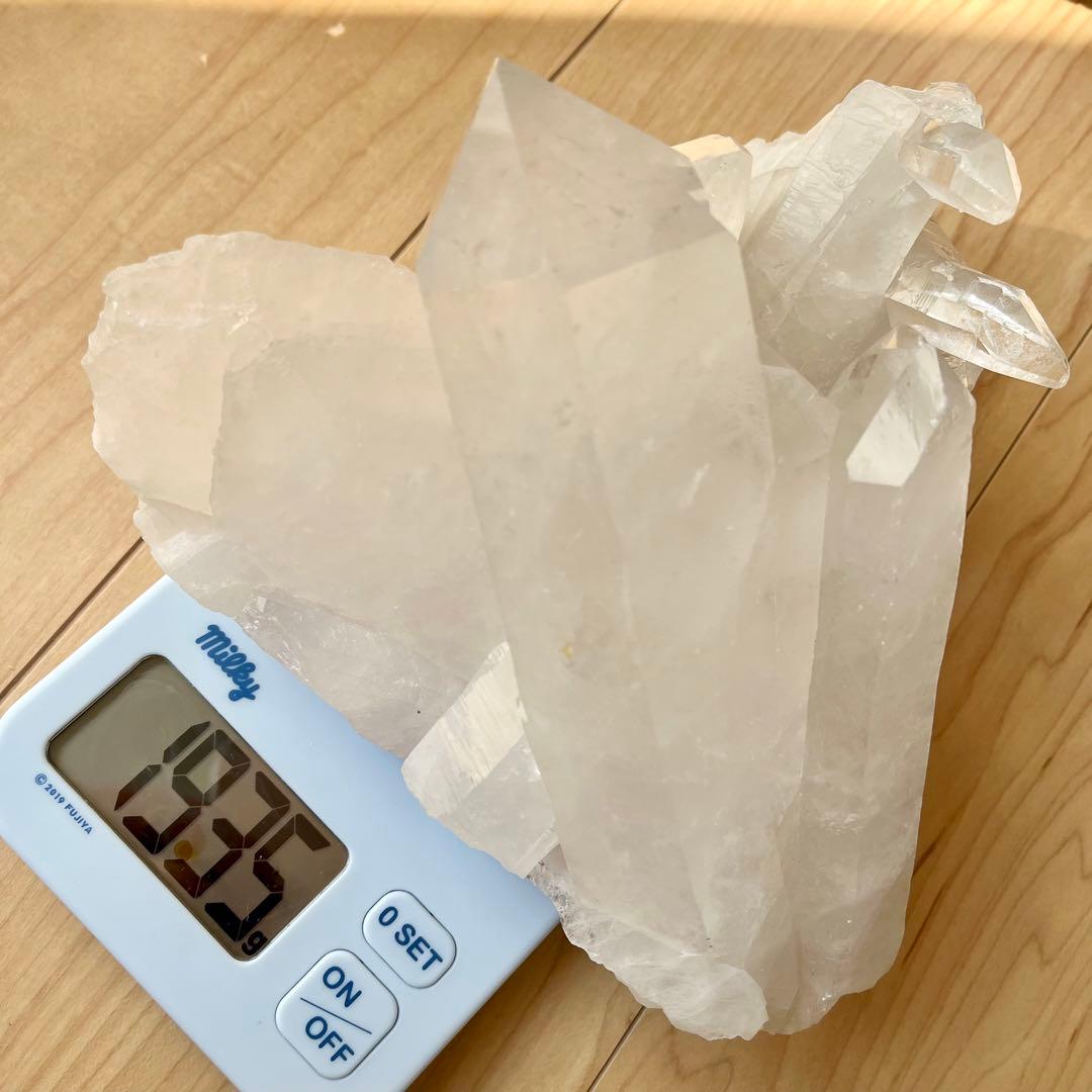 アーカンソー水晶　クラスター　天然石　原石　パワーストーン　大型約1.9キロ希少