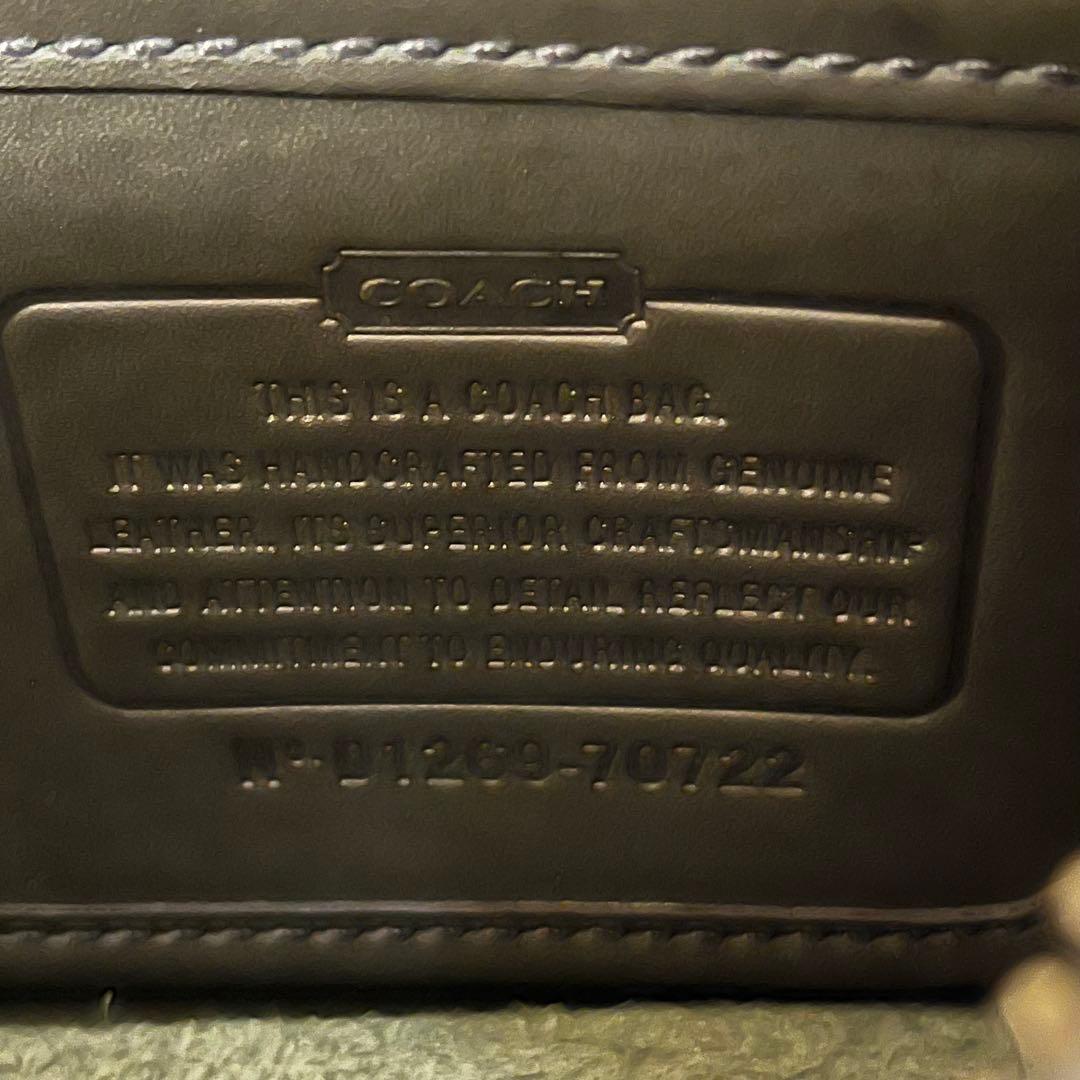 美品✨オールドコーチ　ウエストバッグ　ボディバッグ　レザー　ターンロック　カーキ