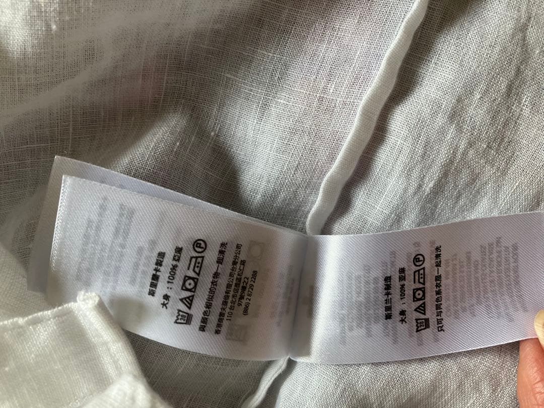 ローレン　ラルフローレン リネン　ブラウス　ロゴ入り