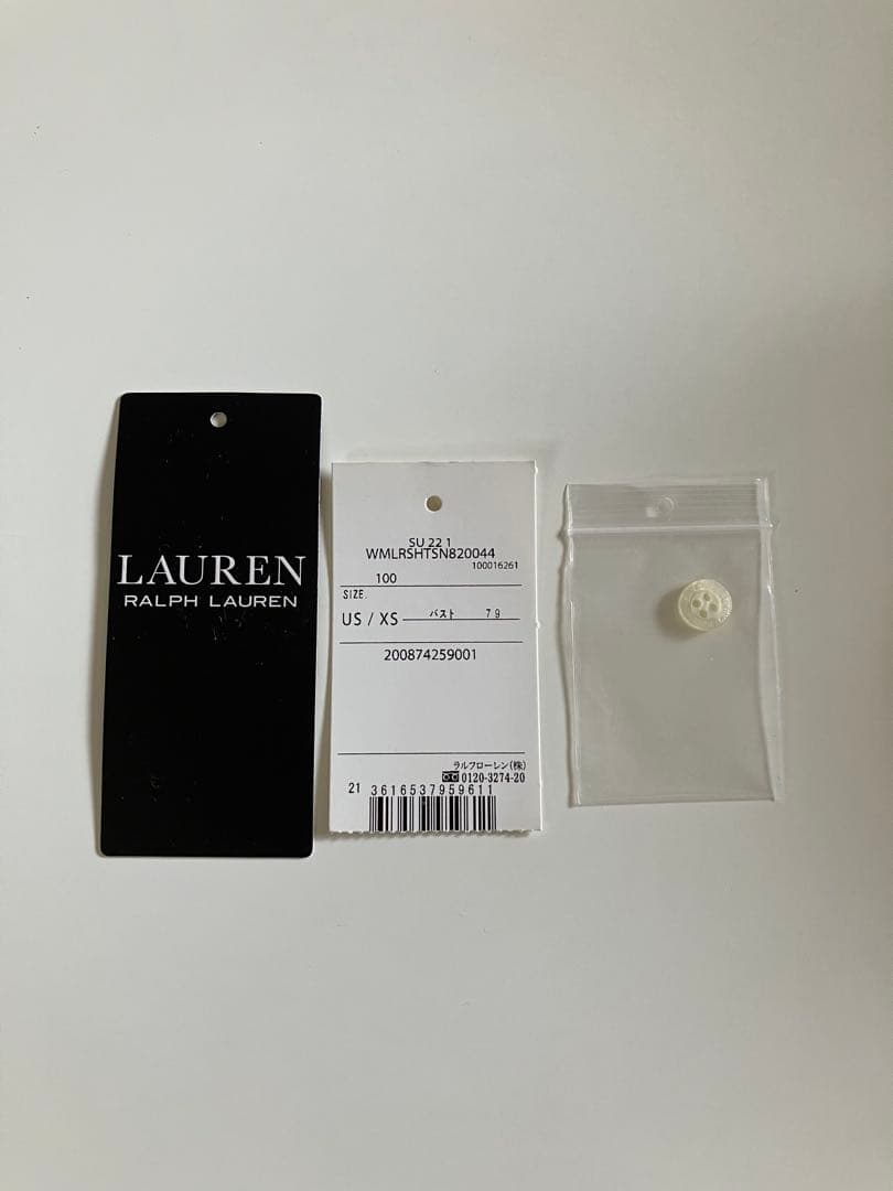 ローレン　ラルフローレン リネン　ブラウス　ロゴ入り