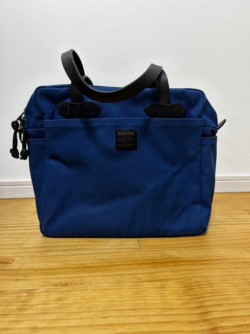 フィルソン トートバッグ ジッパーあり 使用にともなう色褪せあり