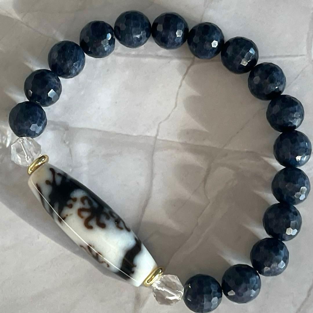 売約済み【白皇帝龍神天珠五本爪】龍背宝珠 × サファイア ✨￼ 飛龍在天