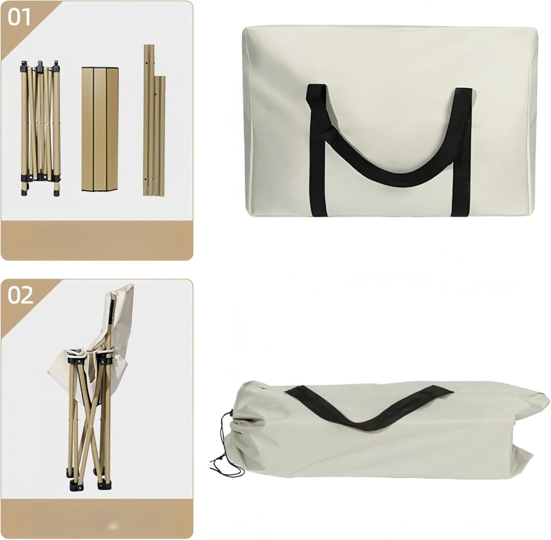 Hxuolue屋外用ピクニックテーブルと椅子のセット、超軽量、折りたたみ式、組み