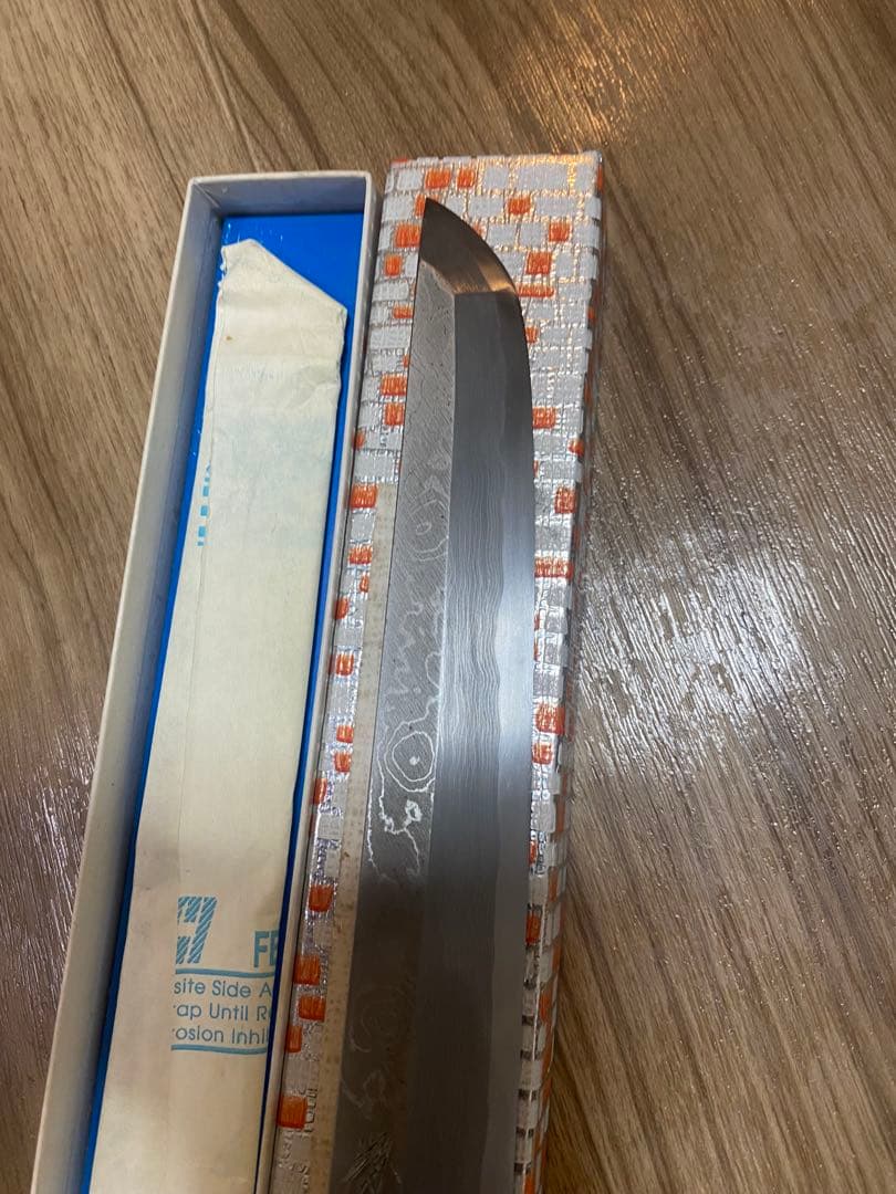 堺金重作　先丸　包丁　ダマスカス　8寸