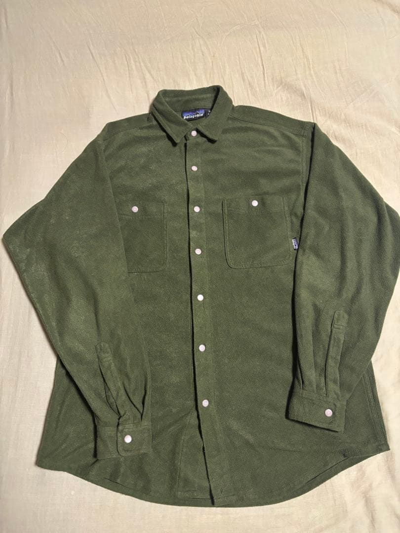 廃盤　patagonia シンチラフリースシャツ M グリーン USA製