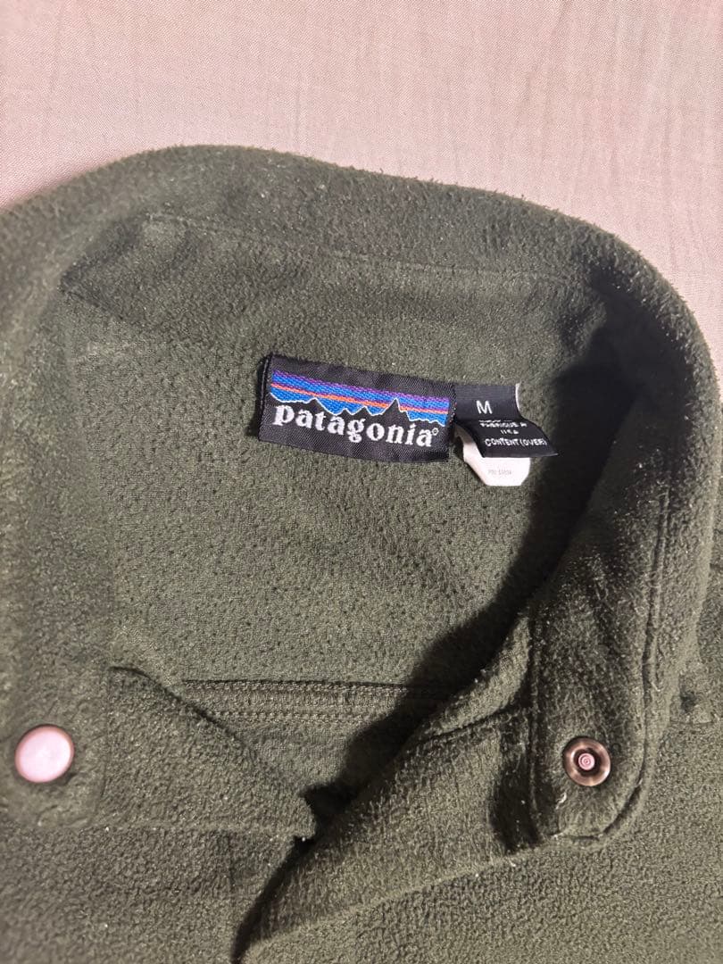 廃盤　patagonia シンチラフリースシャツ M グリーン USA製
