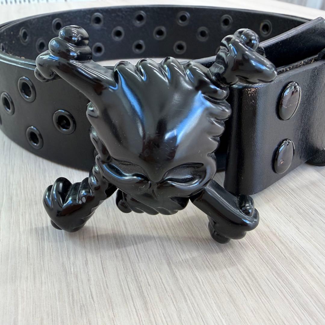 小物 oakley skull buckle belt