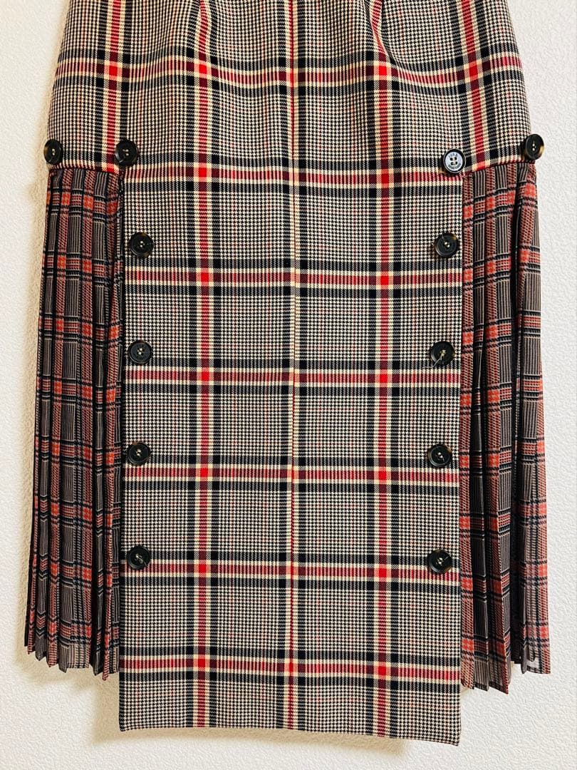 rohk 変形デザインチェックスカート