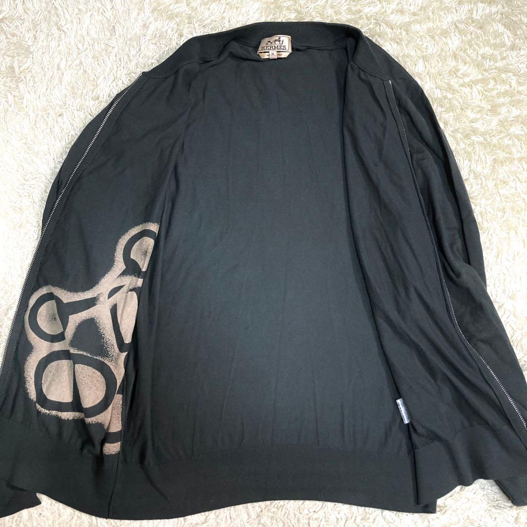 エルメス カーディガン シェーヌダンクル　カーキ Mサイズ