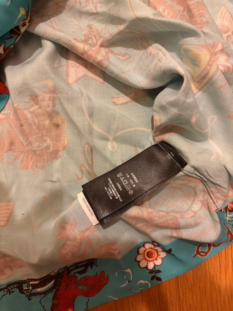 コ*ー様 RRL レーヨンシャツ　半袖　M アロハシャツ　カウボーイプリント