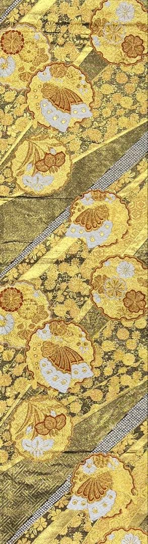 振り袖　フルセット　長襦袢付　枝垂れ桜　金彩加工　刺繍入り　銀通し　757