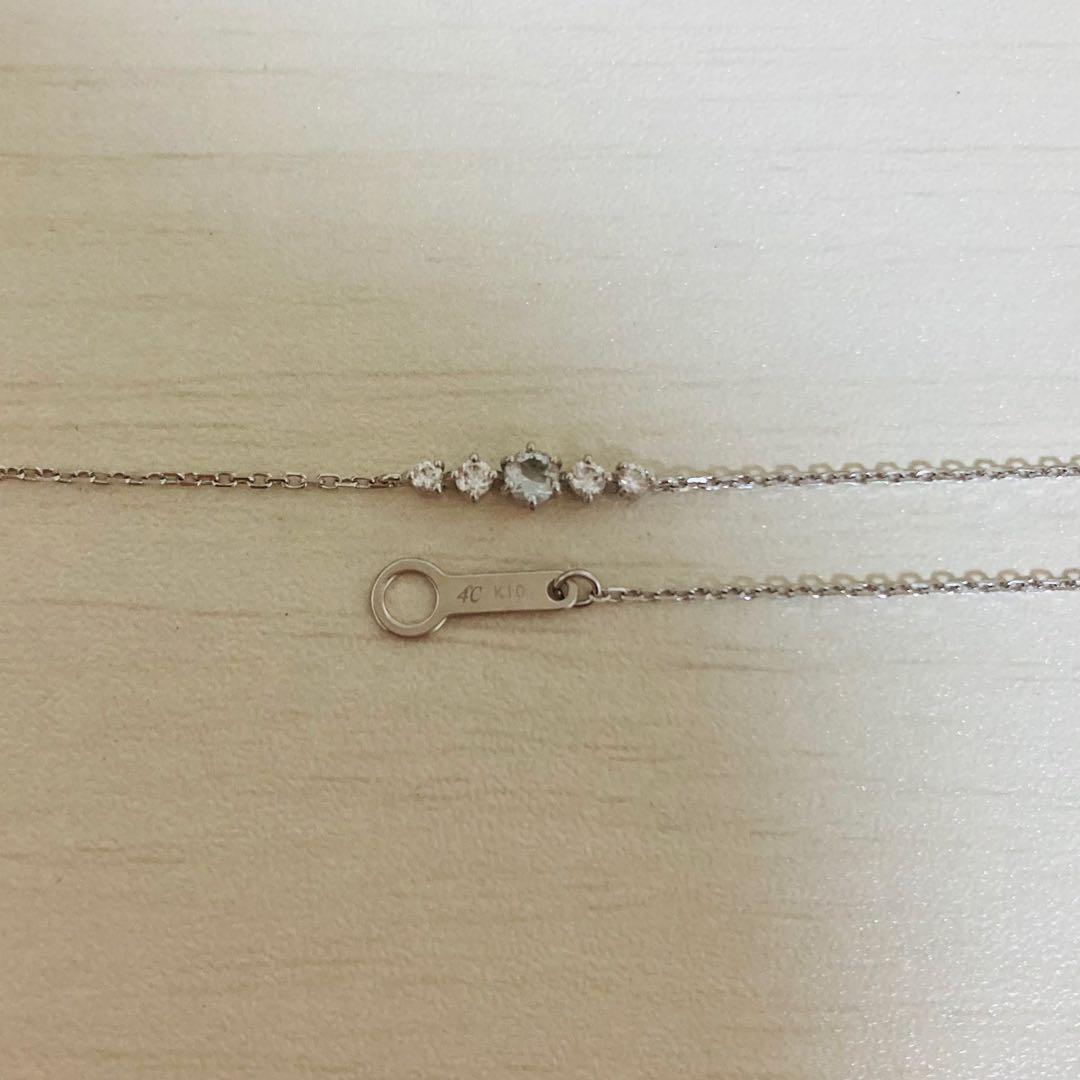 4°C K10 ホワイトゴールド　ブレスレット