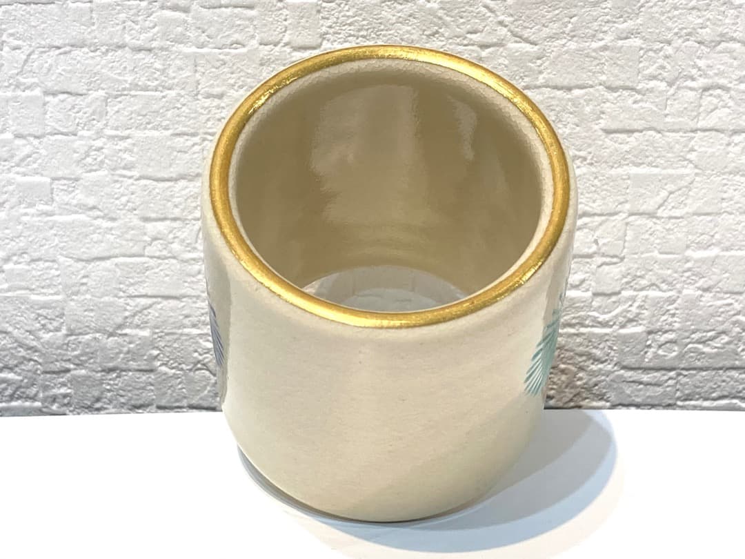 297【蓋置　2点セット】高台寺窯　三猿　阿山造　色絵　唐松　茶道具　茶事　茶道