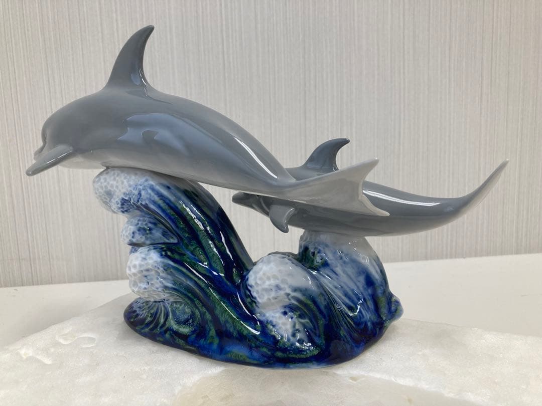 極美品‼️ LLADRO リヤドロ イルカの親子