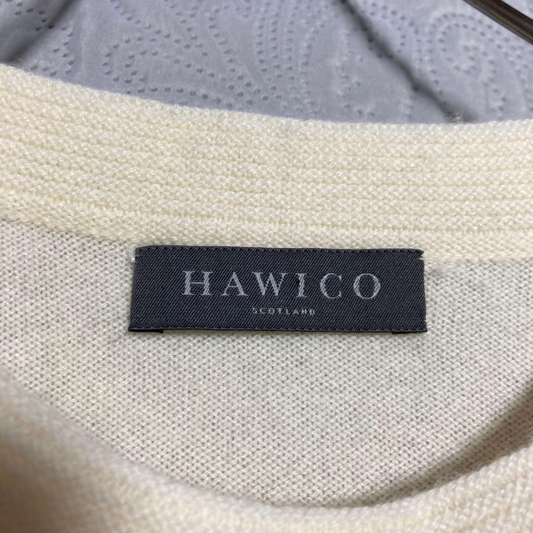 希少　HAWICO スコットランド製　カシミヤ100% 花刺繍　ニット　セーター