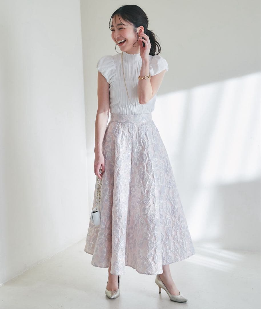 La boutique BonBon 新品未使用　花柄ジャガードスカート