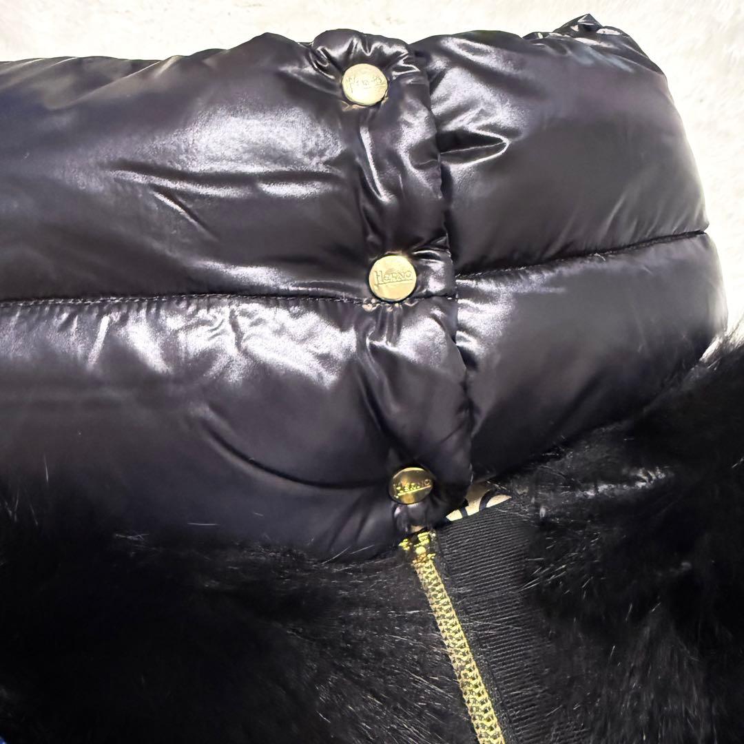 HERNO 2way リアルファー 切り替え ダウンジャケット ダウンベスト