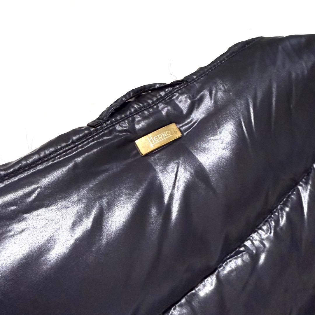 HERNO 2way リアルファー 切り替え ダウンジャケット ダウンベスト