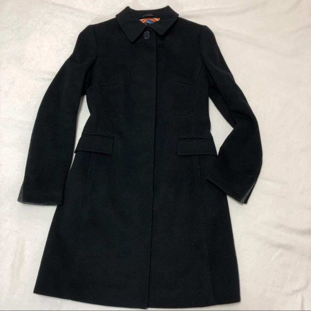 【美品】PaulSmith ポールスミス　ステンカラーコート　40L 　カシミヤ