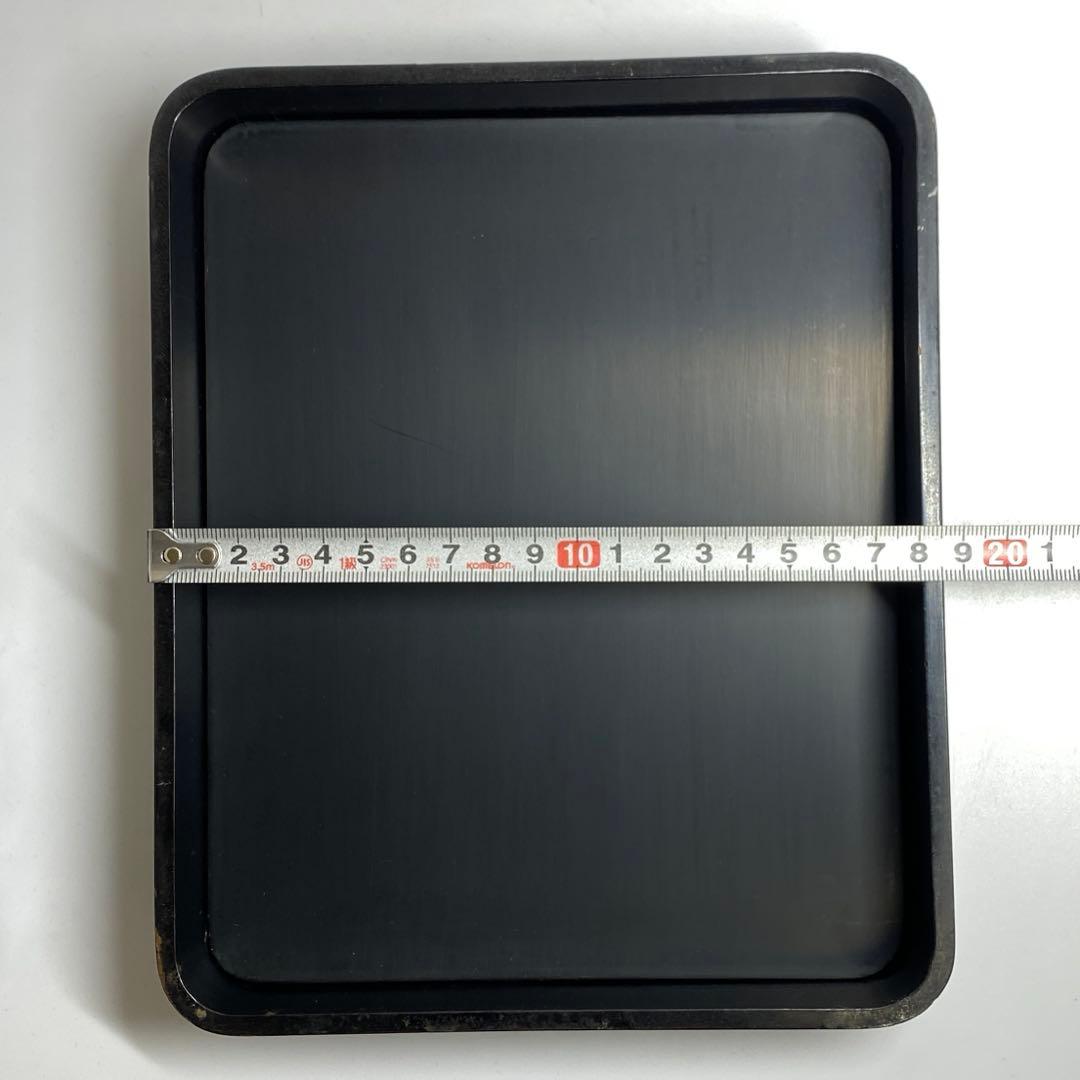 時代 本堆黒 硯箱 22.5×18.5×4.5cm 東キ7-1129☆2Fトコチ