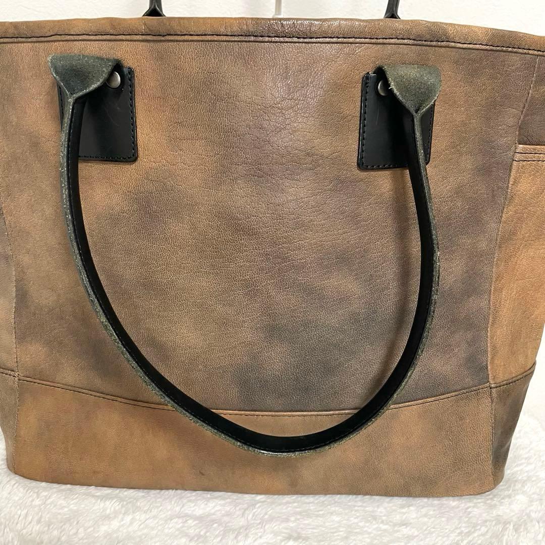 MOTO モト レザー ブラウン トートバッグ