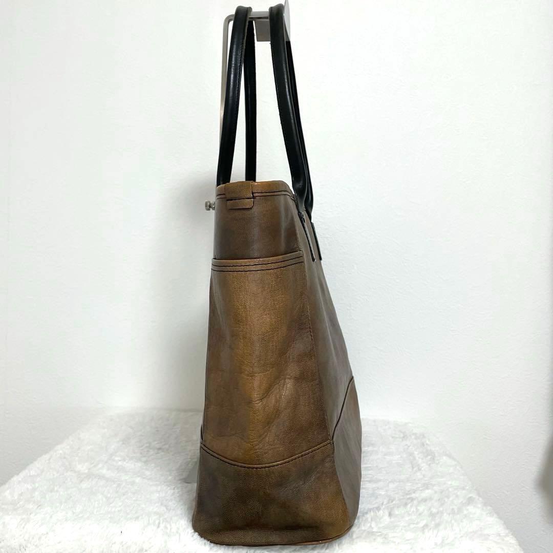 MOTO モト レザー ブラウン トートバッグ